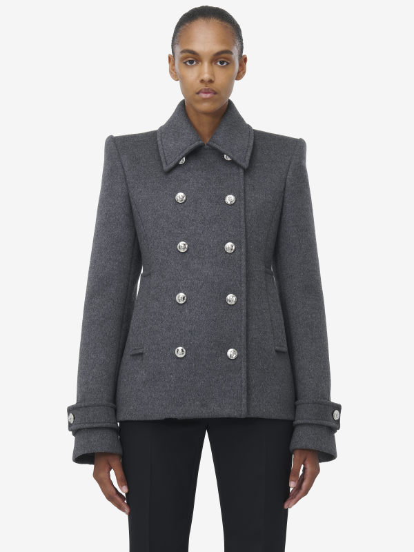 ALEXANDER MCQUEEN - Tailored Peacoat - Item 810301QKAA41015